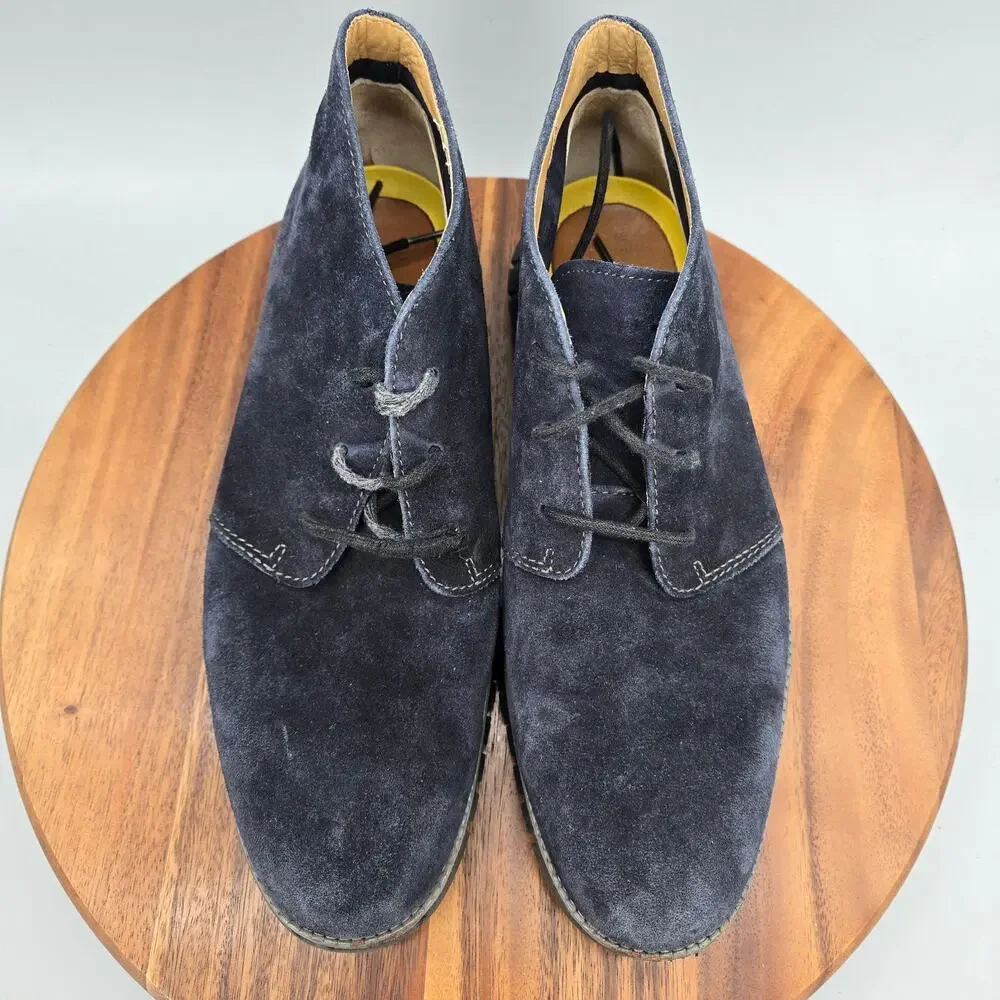 Cole Haan Zerogrand Chukka Boots Mens 11 M Blue Suede Leather Ankle Casual